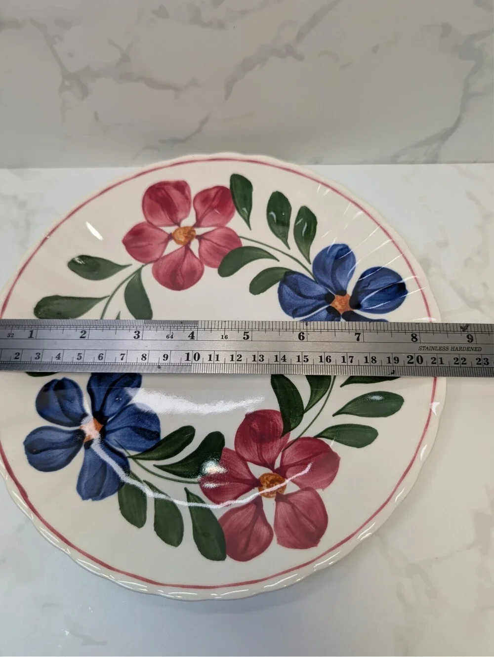 Blue Ridge Laurel Wreath Luncheon Salad Plates Set of 4 8.5